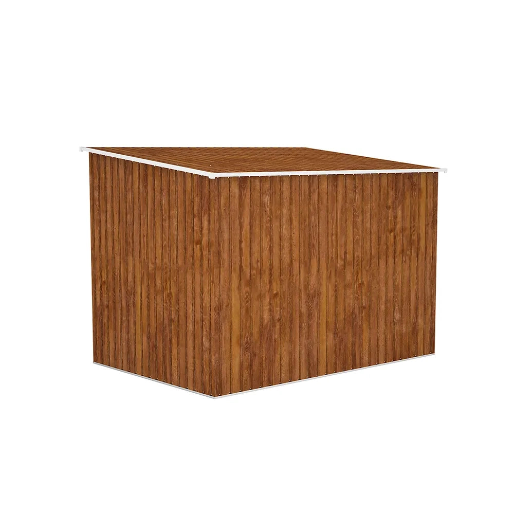 Casetta da giardino in acciaio zincato effetto legno 2,77x1,93xh1,96m - 91kg -5,35 metri quadri