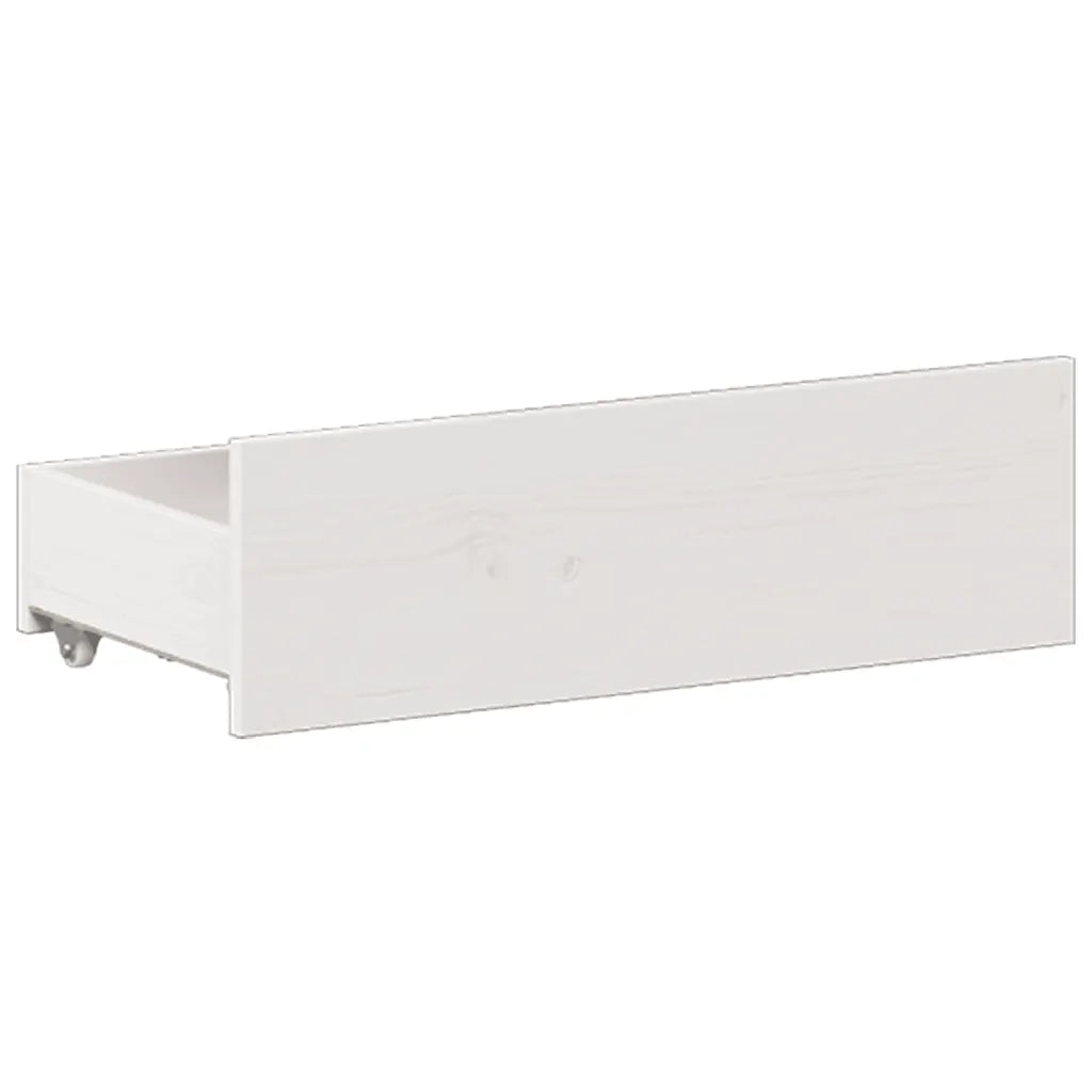 Giroletto senza Materasso con Testiera Bianco 200x200 cm Pino 3308754