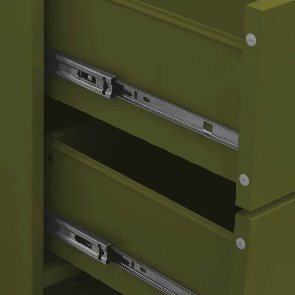Cassettiera Verde Oliva 80x35x101,5 cm in Acciaio 336198