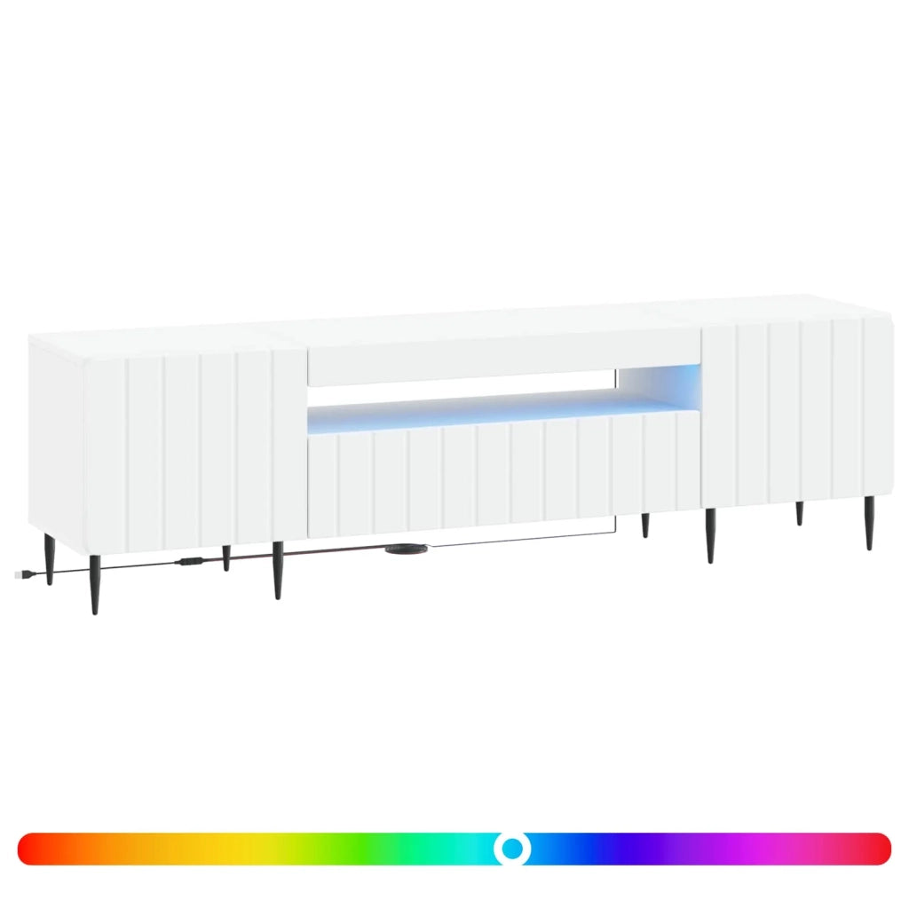 Mobile TV LED Bianco Legno ingegnerizzato 896465