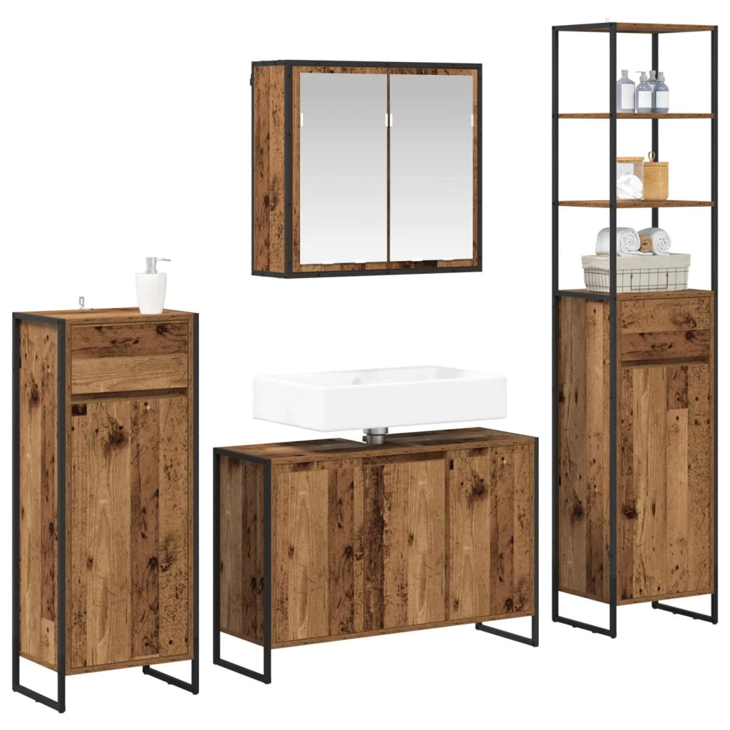 Set di mobili per il bagno Legno vecchio Legno multistrato 3403050