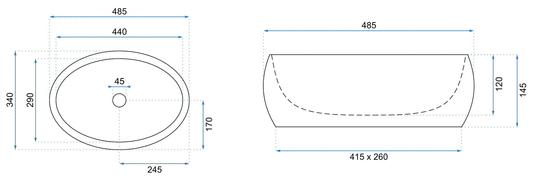 Set Lavabo Da Appoggio Linda Stone + Rubinetto Da Bagno Lungo Gold + Tappo Gold