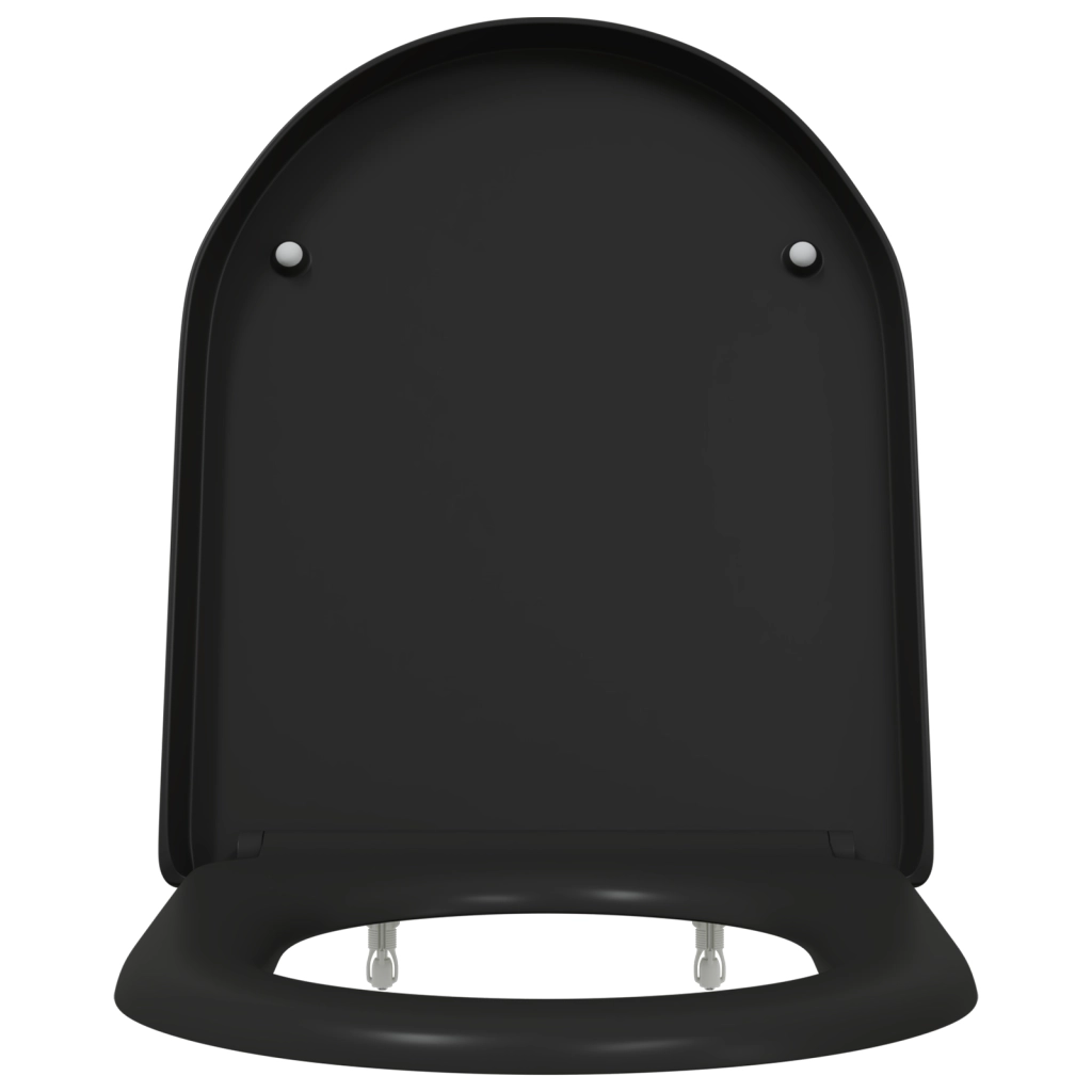 Sedile WC con Rilascio Rapido e Chiusura Morbida Duroplast Nero di