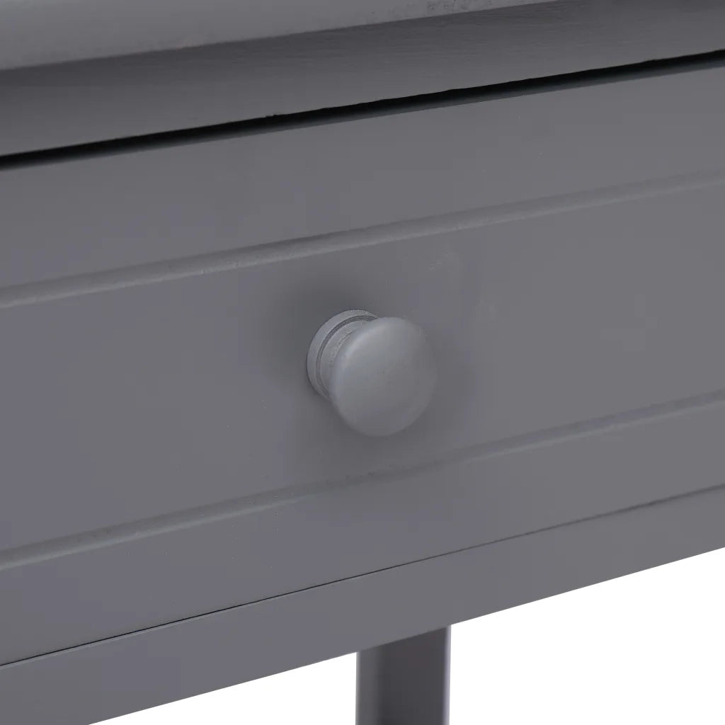 Comodino Grigio 40x29x42 cm in Legno di Paulonia 284050