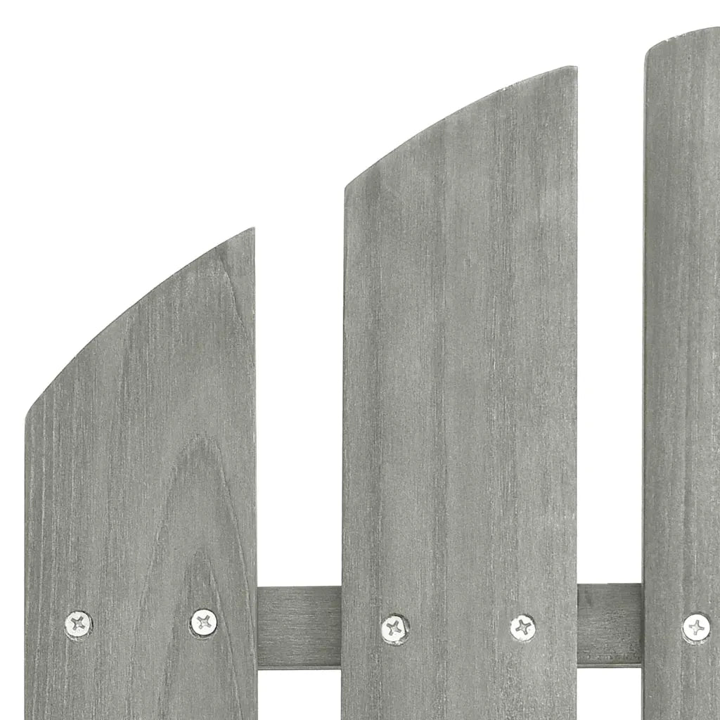 Sedia da Giardino Adirondack con Tavolino-Mobili da giardino Legno Abete Grigio