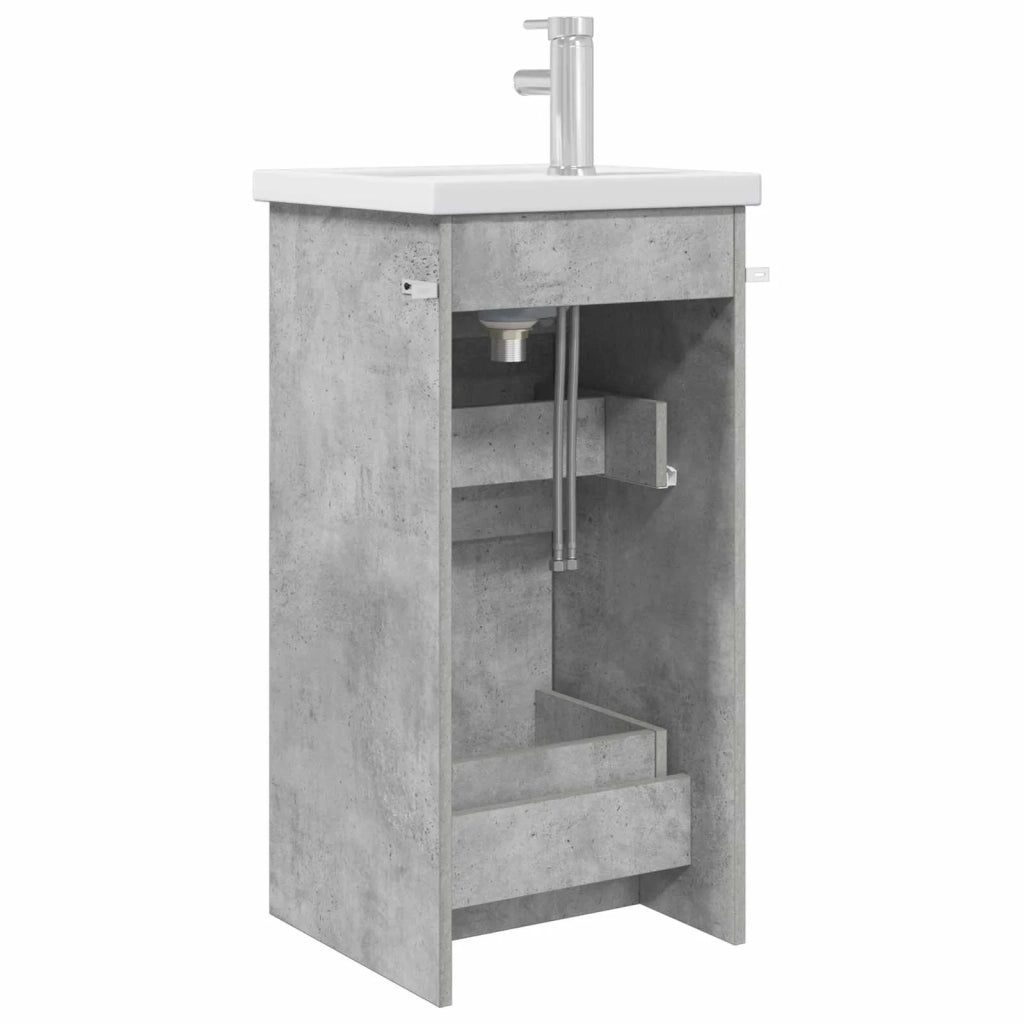 Mobile da bagno con lavabo Grigio Cemento 42 x 40 x 84,5 cm 890723