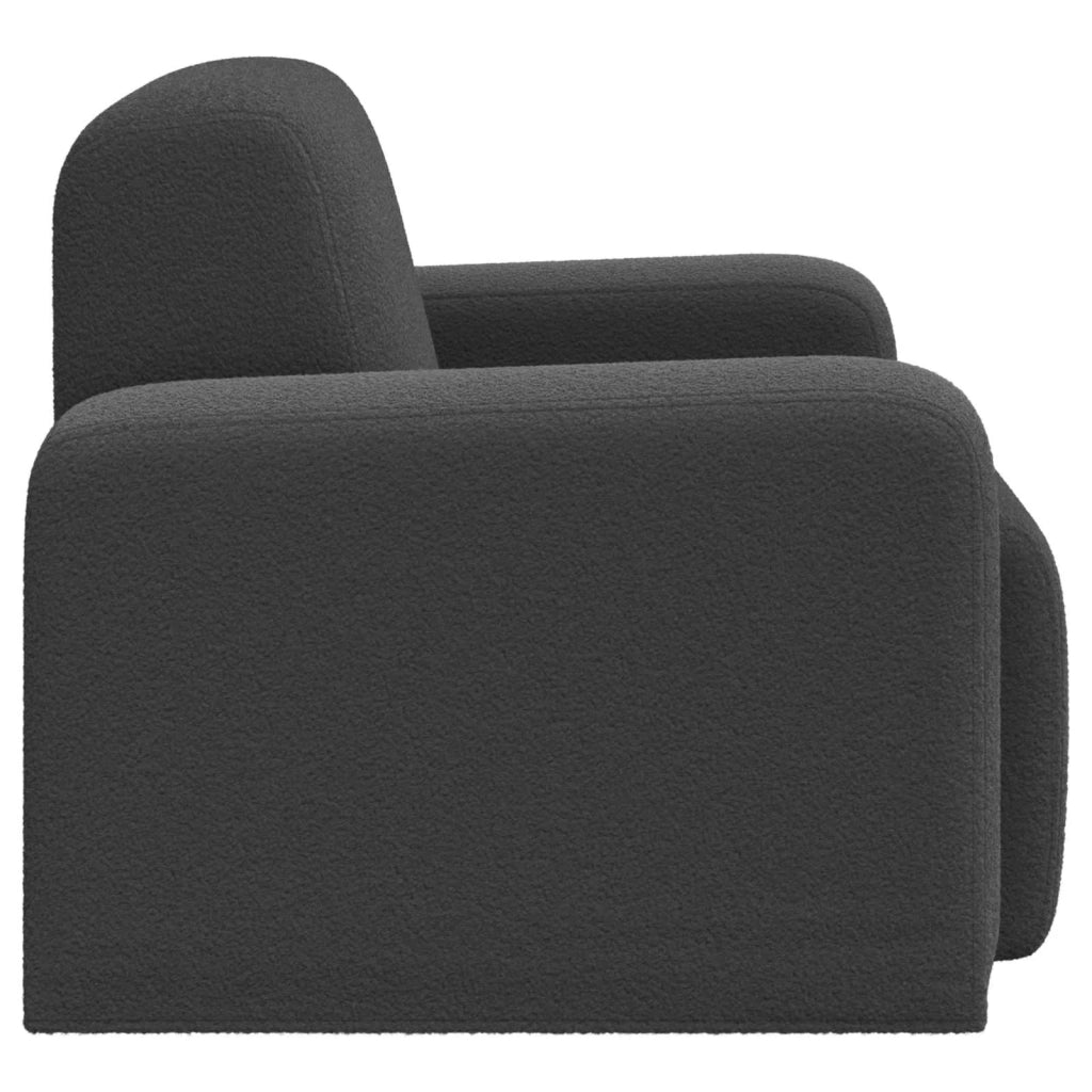 Poltrona-Divano Sedia-Poltroncina Grigio Scuro Boucl¨¦ 823018