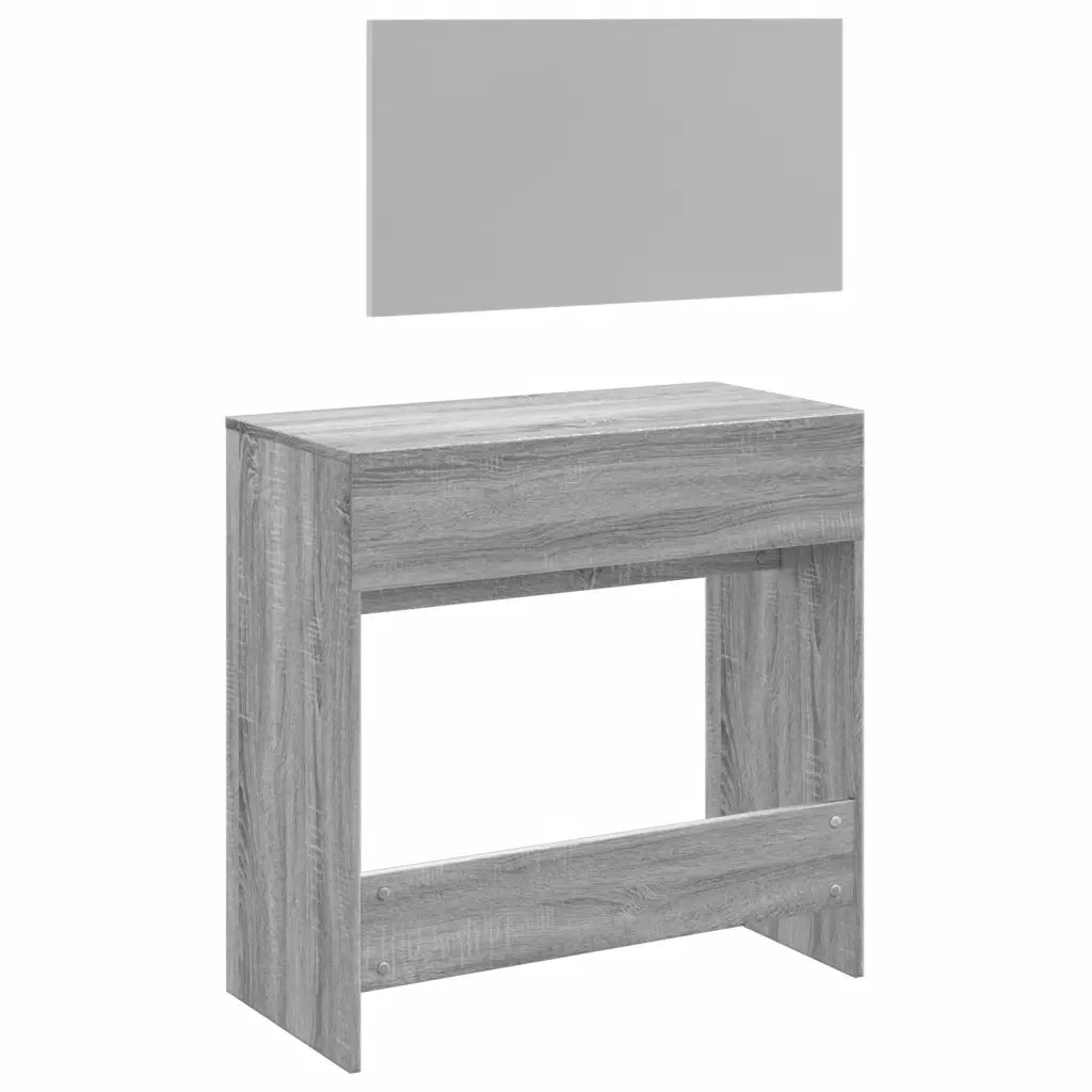 Toeletta | Tavolo da Trucco con Specchio Grigio Sonoma 80x39x80 cm