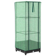 Fioriere | Cassetta per fiori | Letto Rialzato con Copertura Serra Effetto Rattan 40x40x123 cm