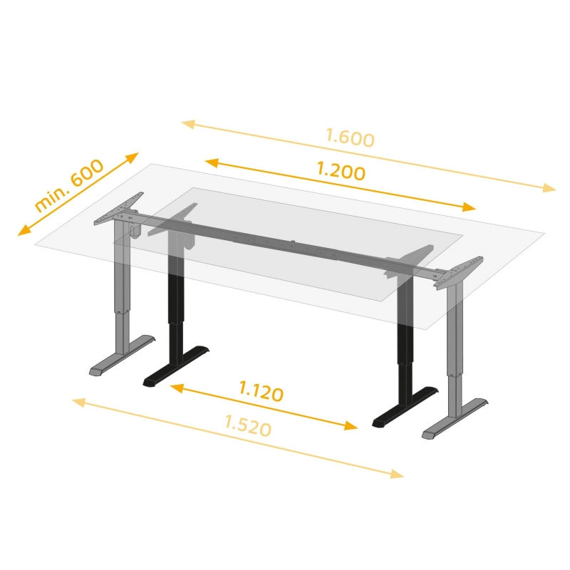 Lift Table motorizzato regolabile in altezza Lift Table, Acciaio, Verniciato bianco