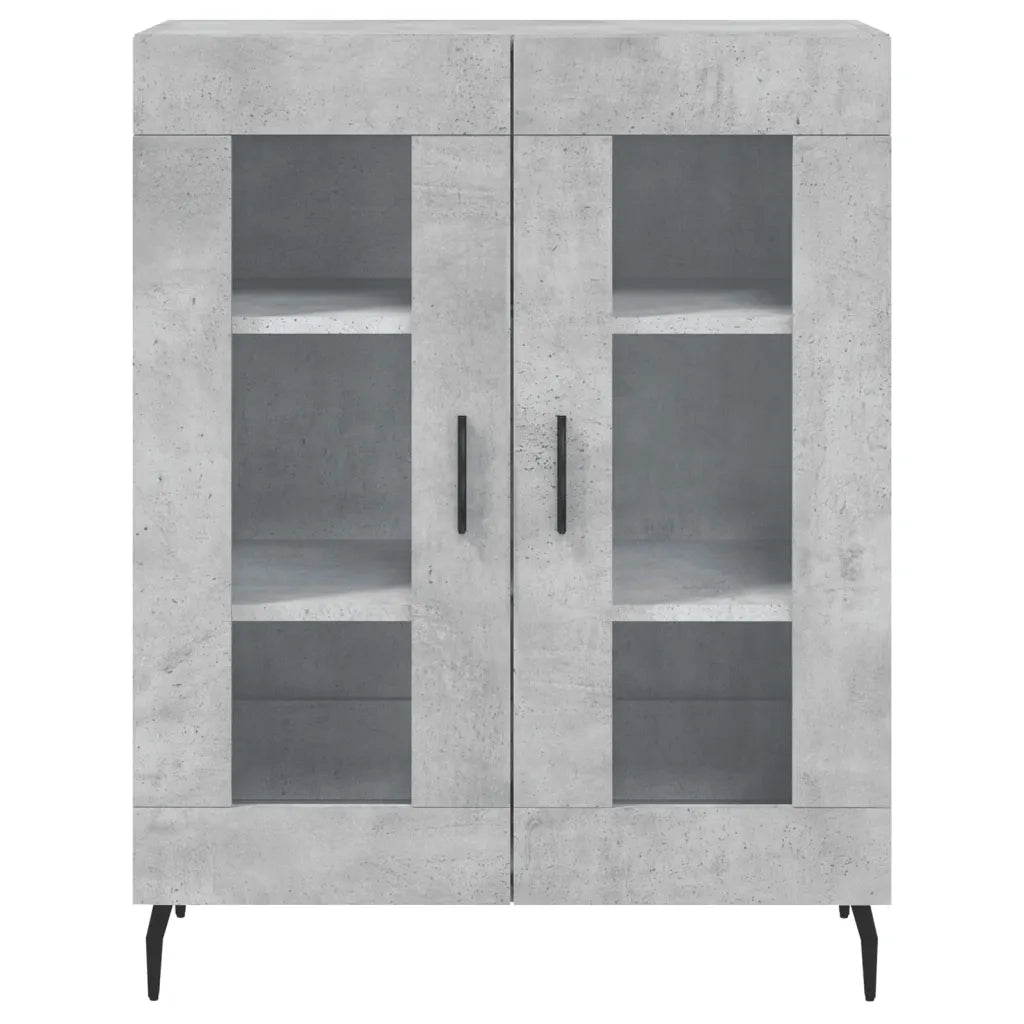 Credenza | Madia | Buffet da pranzo | Armadio da pranzo Grigio Cemento 69,5x34x180 cm in Legno Multistrato