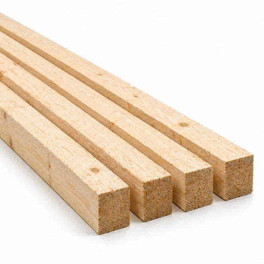 Morali abete carpenteria grezzi   98 x 98 x 2000 mm 4 pz.
