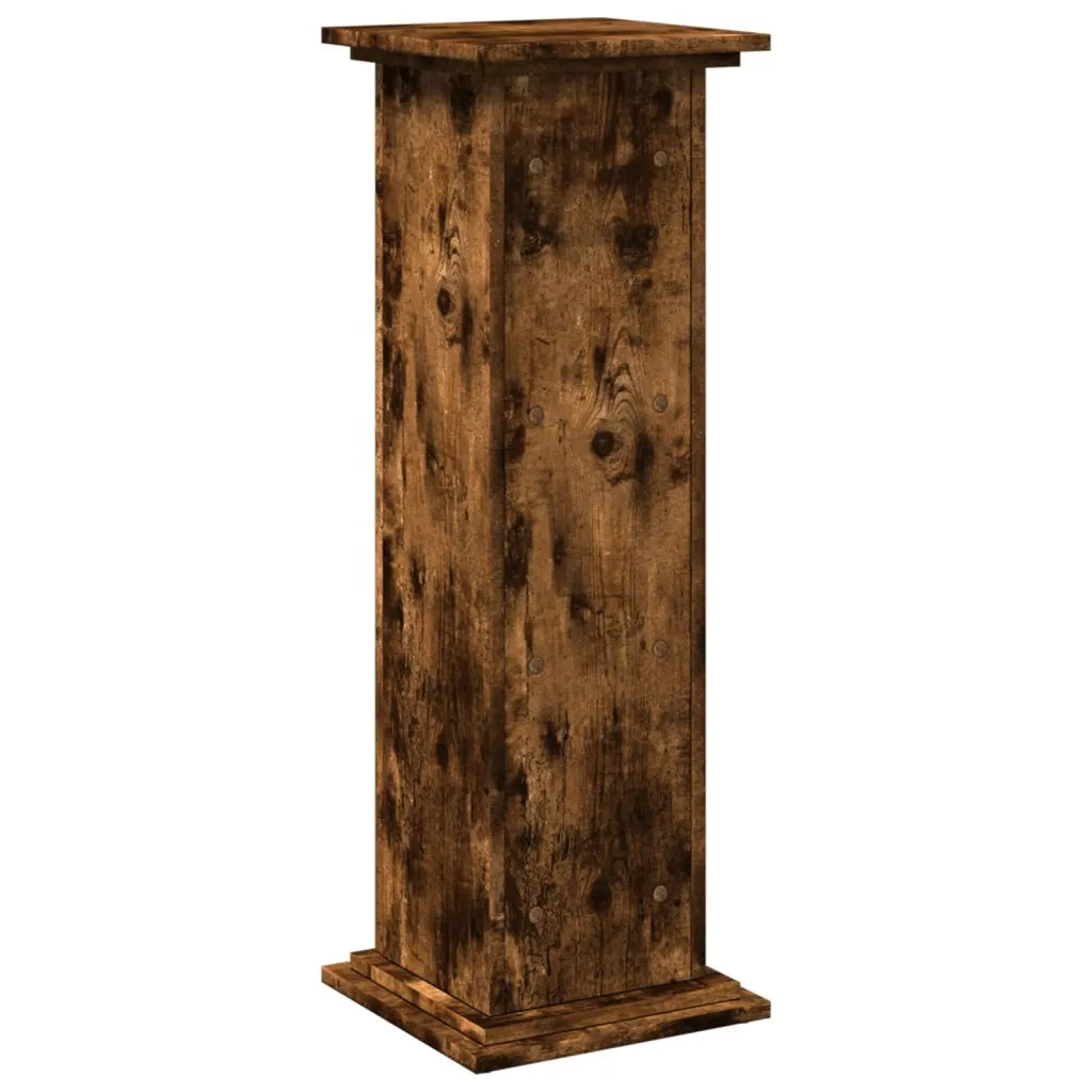 vidaXL Espositore con Portaoggetti Rovere Fumo 31x30x90cm Truciolato