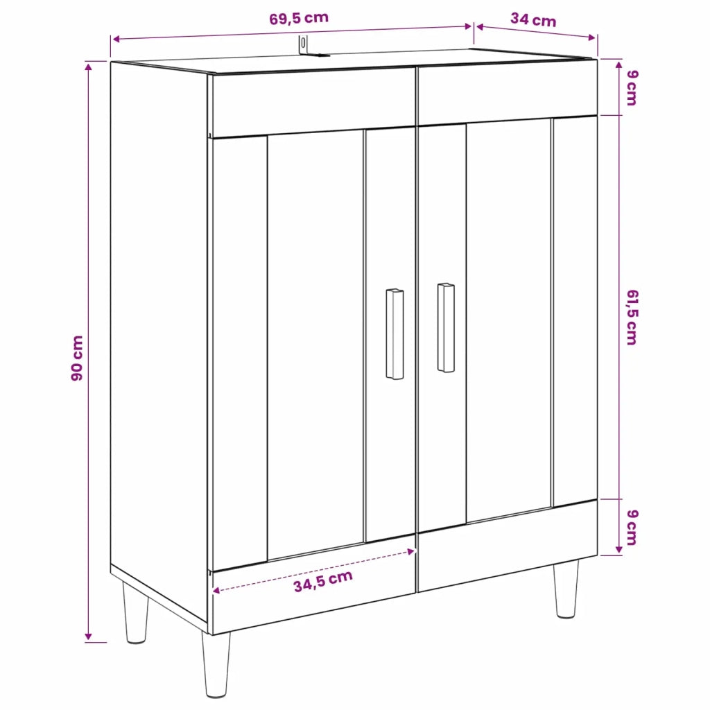 Credenza Rovere Artigianale 69,5 x 34 x 90 cm 8010876