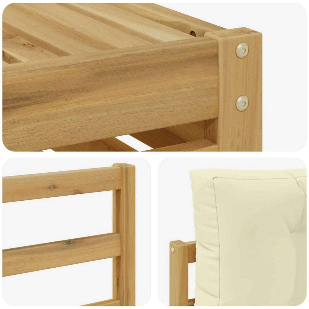 Set di divani da esterno 8 pz Bianco e Crema 3390185