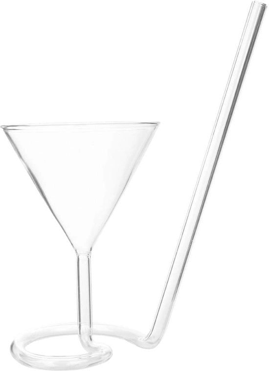 Vaso da Cocktail Rotante - Vaso da Martini - Vaso da Whisky - Vaso da Vino - Vaso da Cocktail Lungo - Vaso da Cocktail in Vetro Trasparente Liscio e Senza Piombo
