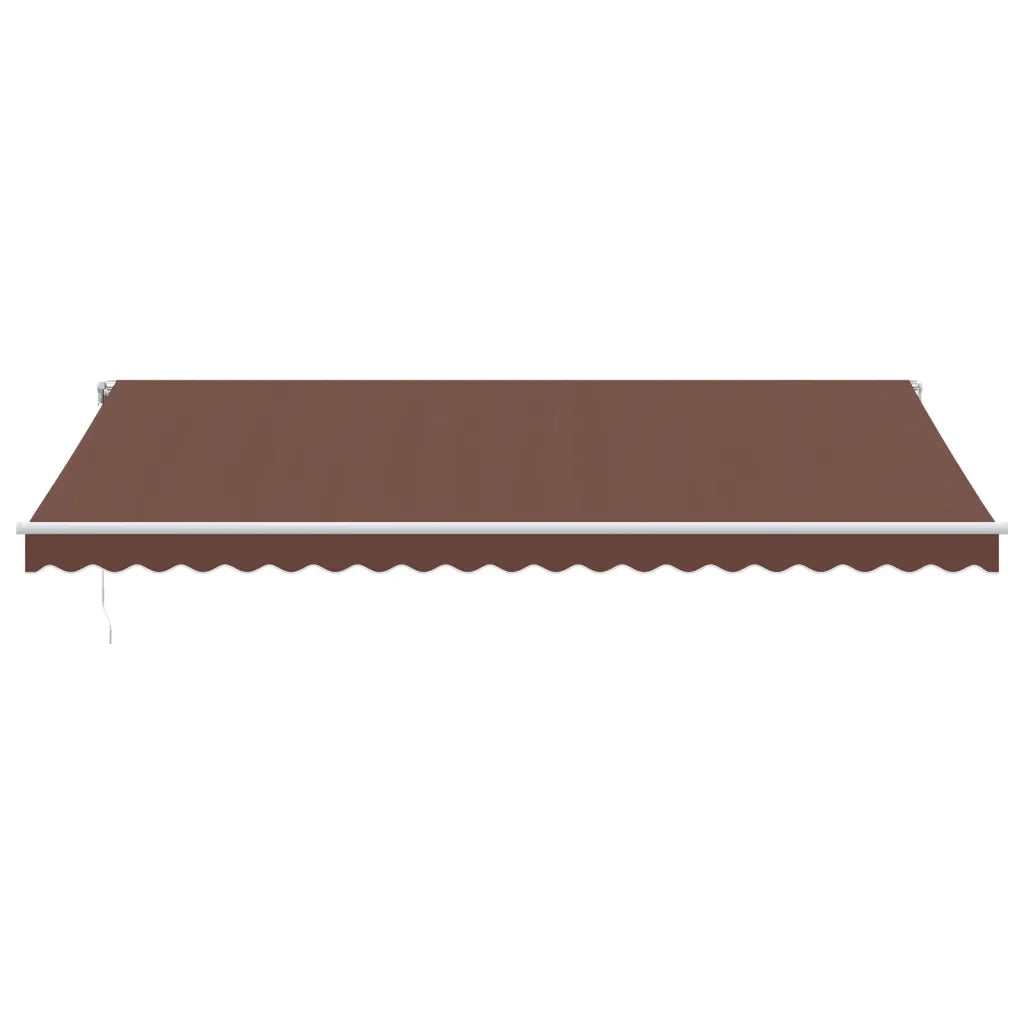 Tenda da Sole Retrattile Automatica con LED Marrone 500x350 cm 3215398
