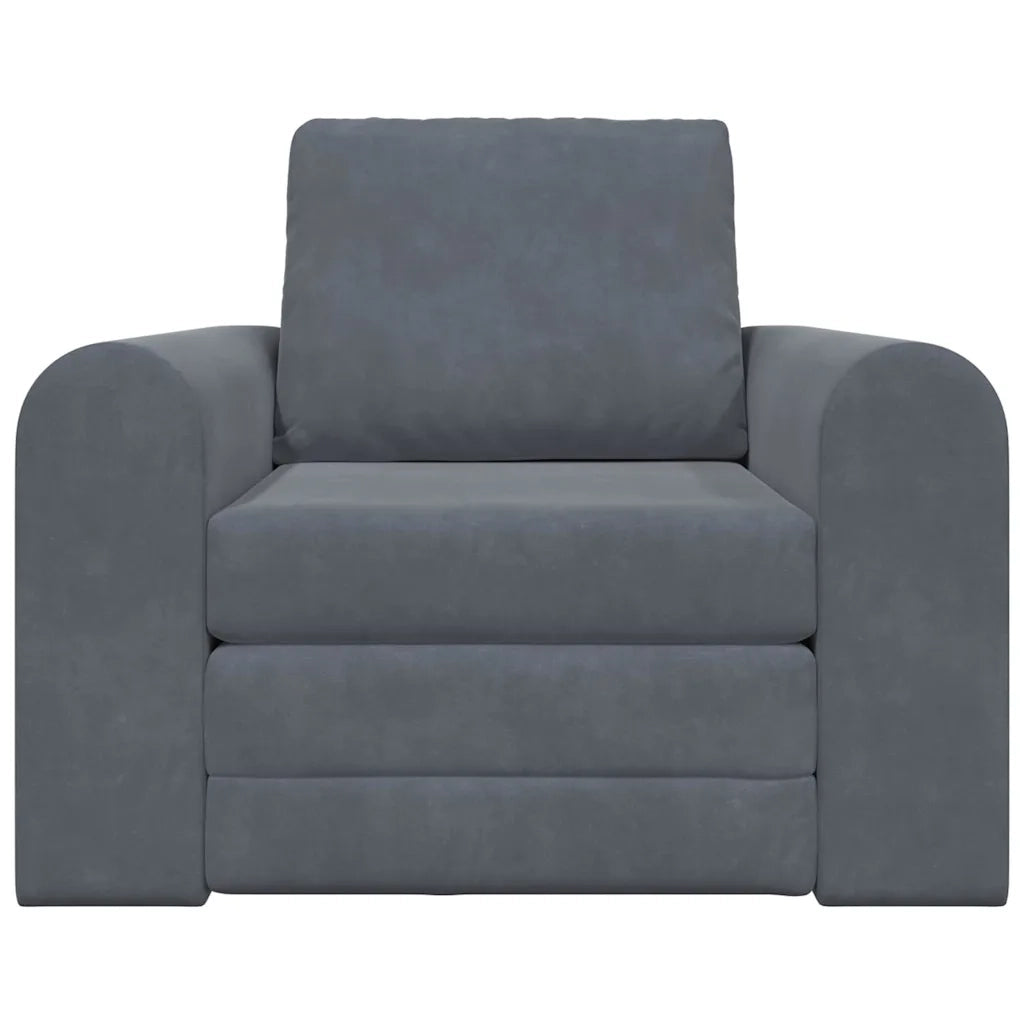 Divano letto-Sofa Letto-Daybed Grigio scuro 98 x 71 x 83 cm Velluto