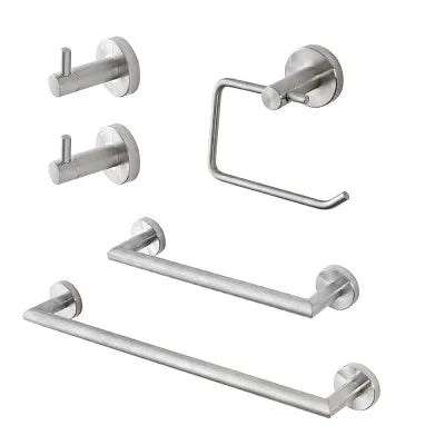 Set accessori a muro 5 pezzi in acciaio inox satinato e viti incluse  Galassia