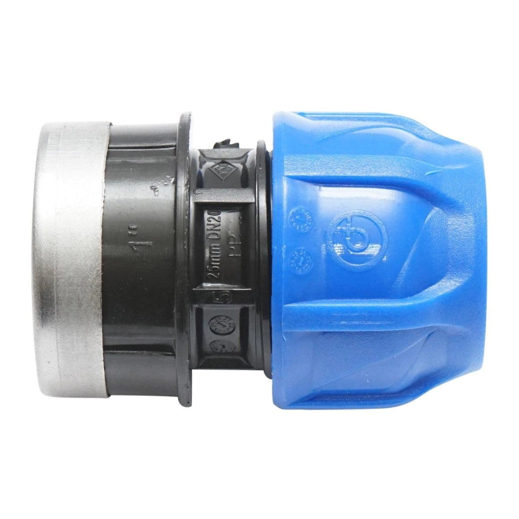Connettore a compressione PN16-25 mm X 1" Connettori tubo dell’aqua per sistemi di irrigazione RACCORDO/GIUNTO FEMMINA PN16-25 mm X 1"