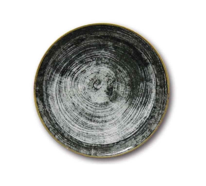 Set 6 Piatti Portata da Tavola in Porcellana Napoli Black Round 31 cm