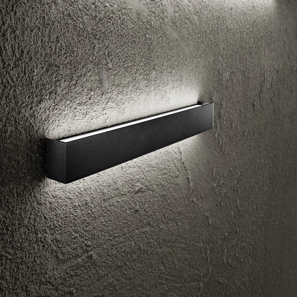 Applique Minimal Rummo Metallo Nero Opaco Led 20W 3000K