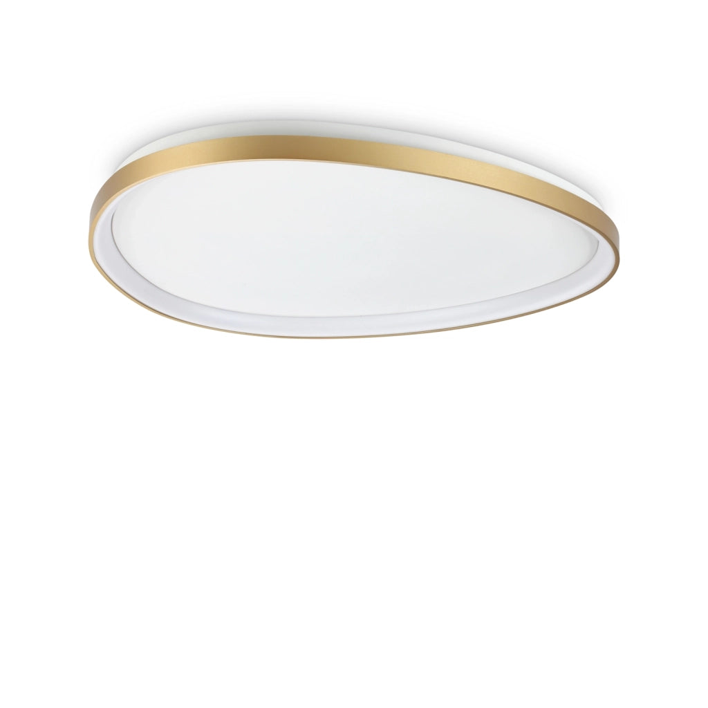 Plafoniera Contemporanea Gemini Metallo Ottone Led Integrato 41W 3000K Ip20