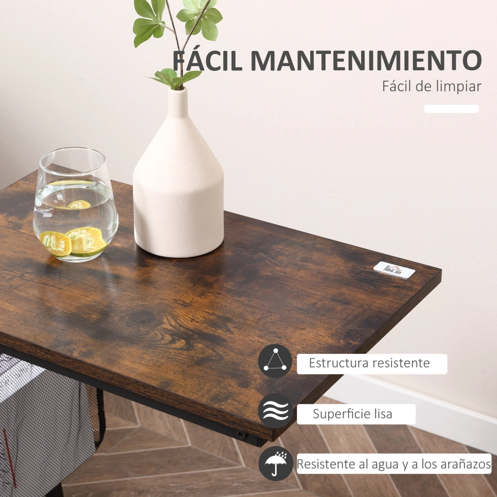 Comodino con contenitore ¨C zephmum ¨C 53x35x64,5 cm marrone r¨²stico