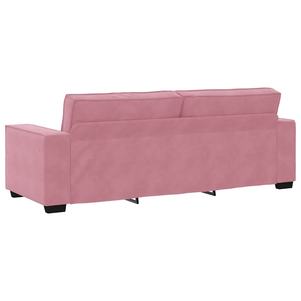 vidaXL Set di Divani 3 pz con Cuscini rosa in Velluto