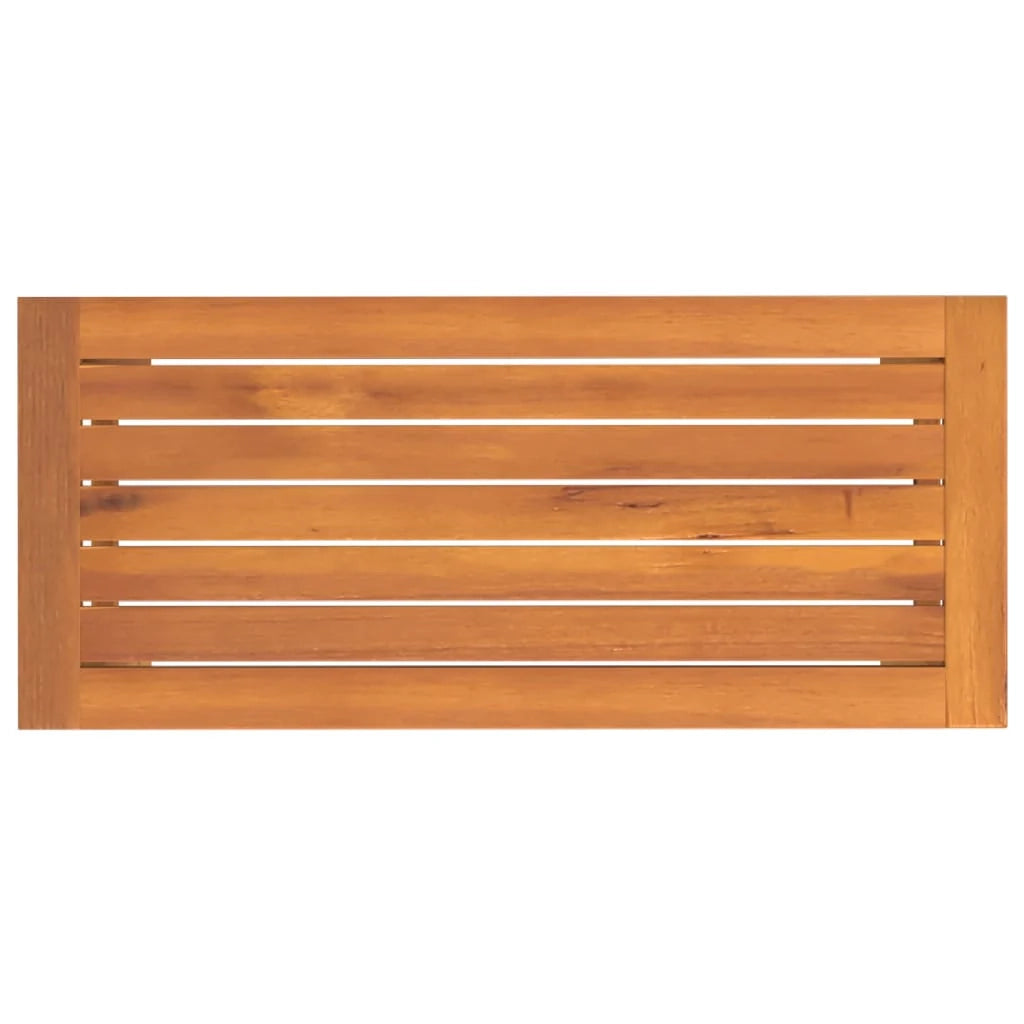 Panca da giardino mobili da esterno per patio terrazza 80 x 35 x 45 cm legno massello di acacia 02_0011332