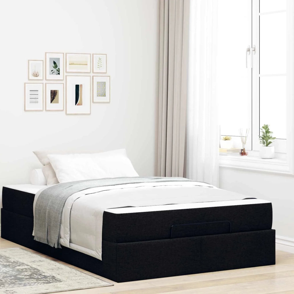 Struttura letto con materasso 2 pcs Nero Tessuto 3399482