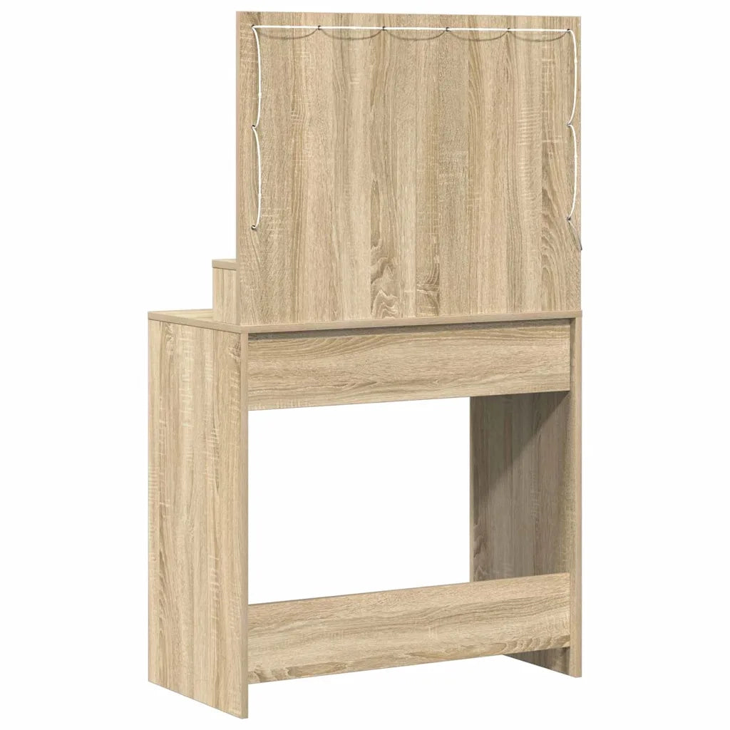 Tavolo da Trucco con specchio Rovere Sonoma 75,5 x 41 x 135 cm 865111