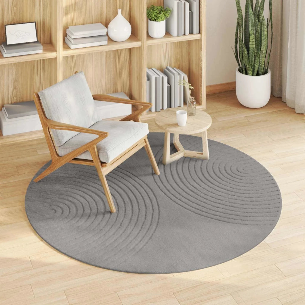 Tappeti per area Rotondo GALATI Grigio Ø 160 CM Poliestere 42022828