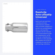 Valvola di scarico in acciaio inossidabile - Universale - Diametro di ingresso 60 mm - Diametro di scarico 89 mm - Lunghezza complessiva 190 mm - Duraturo e liscio - Scarico di scarico