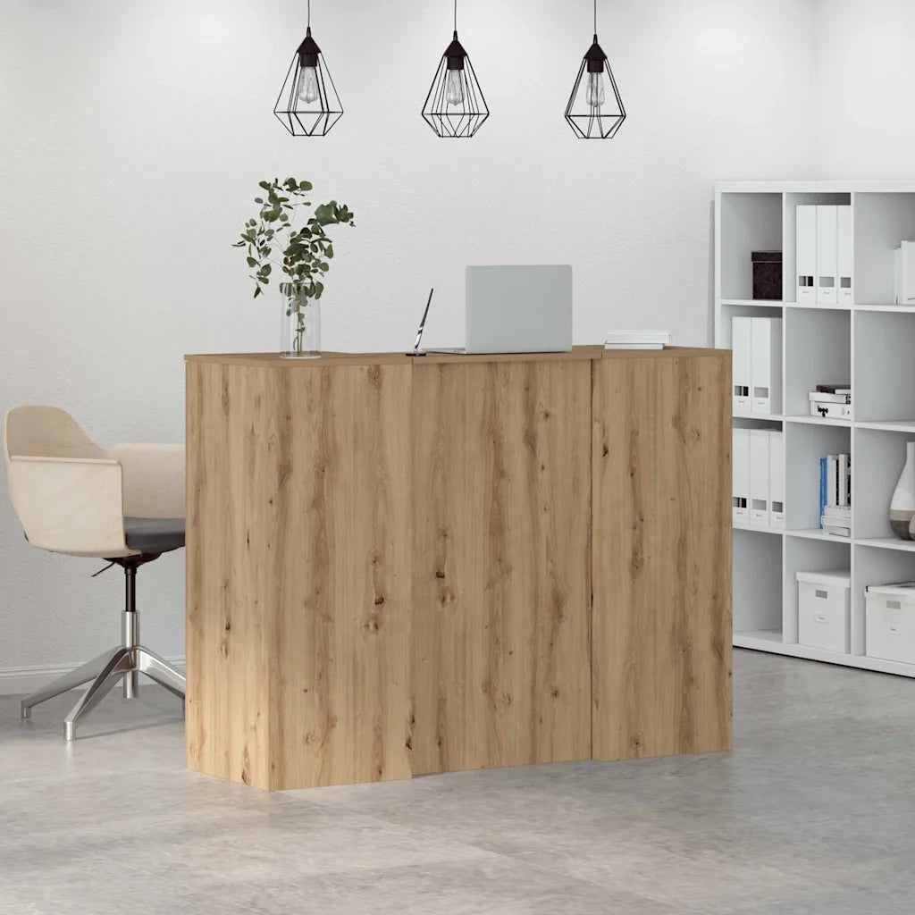 Banco Reception Rovere Artigianale 135x50x103,5cm in Truciolato 3324195