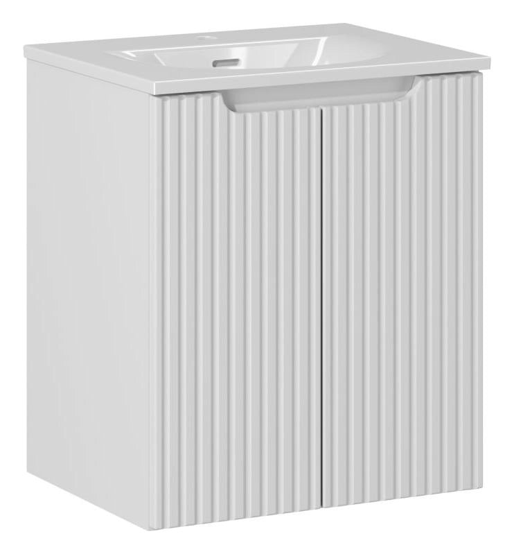 Set mobili bagno 50 cm con lavabo Nova White 50 x 1401 x 1401 cm