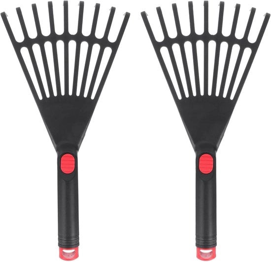Harka manuale per giardinaggio 2 pezzi - manico ergonomico - piccola hark per foglie - disseminatore di compost
