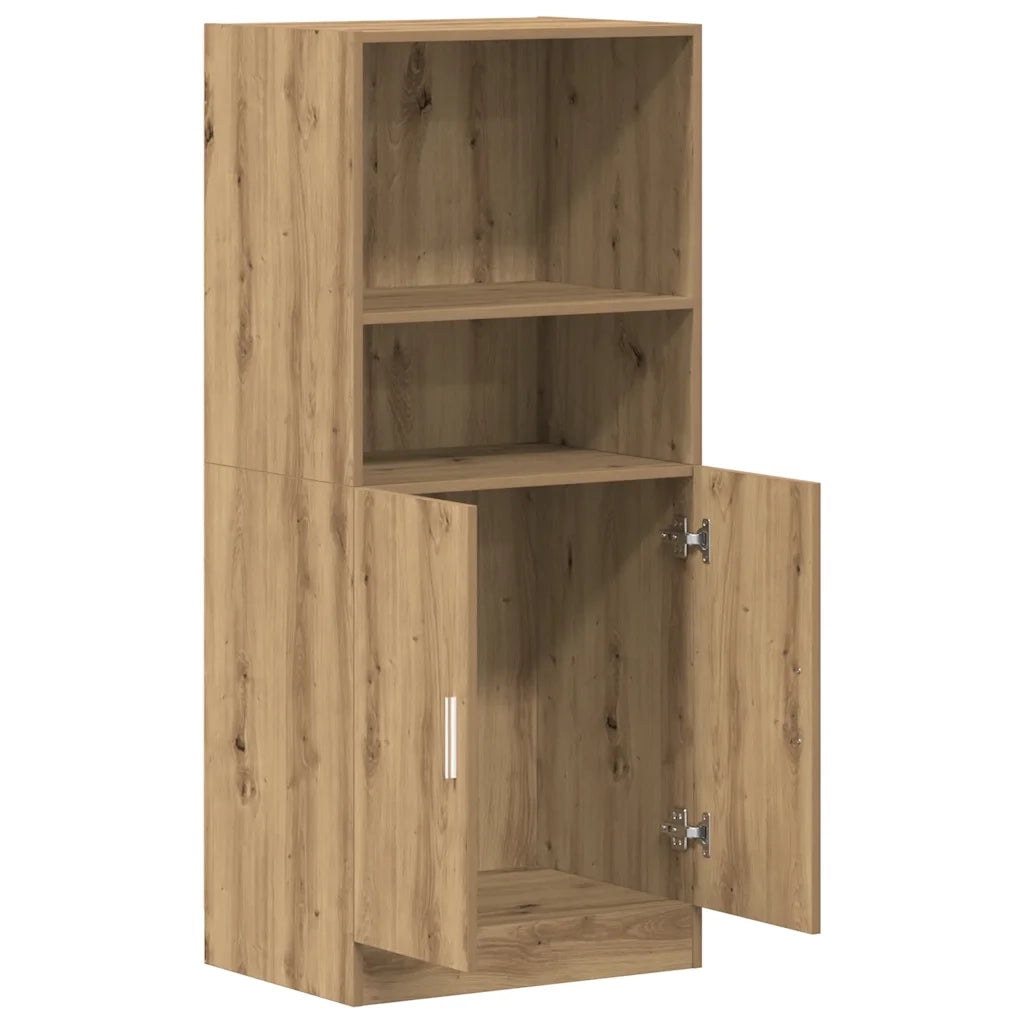 Pensile da cucina | Armadietto Rovere Artigianale 57x41,5x131,5 cm in Truciolato