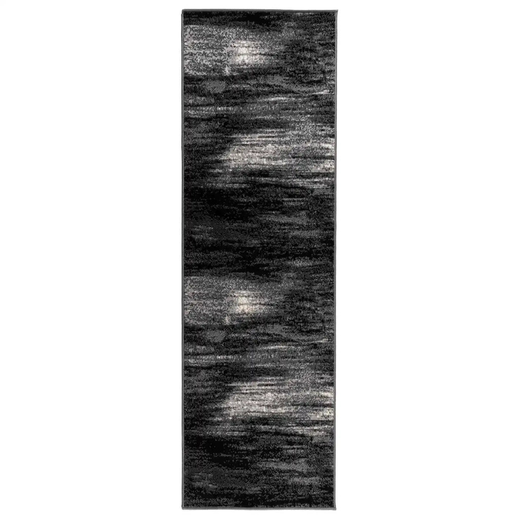 Tappeto Runner FLORNES Tessuto Nero 67 x 350 cm PP 7 mm 42057447