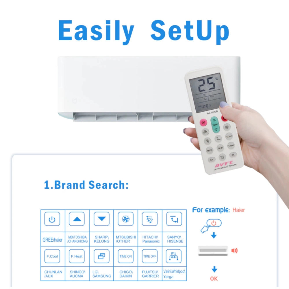 Trade Shop - Telecomando Universale Sostitutivo Condizionatore D'aria Climatizzatore Q-yk1058 -