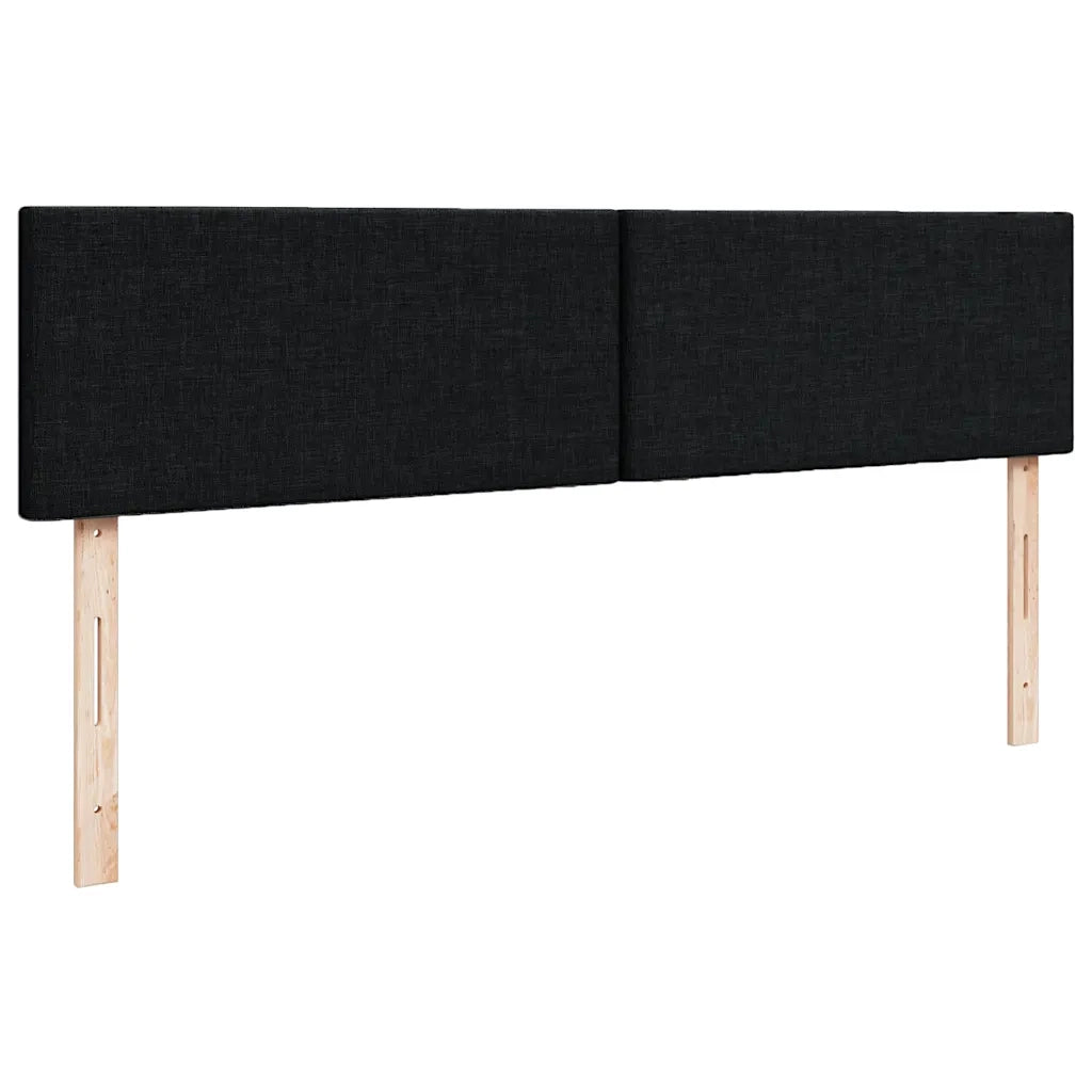 Pouf Letto con Materasso Nero 140x190 cm in Tessuto 3311375