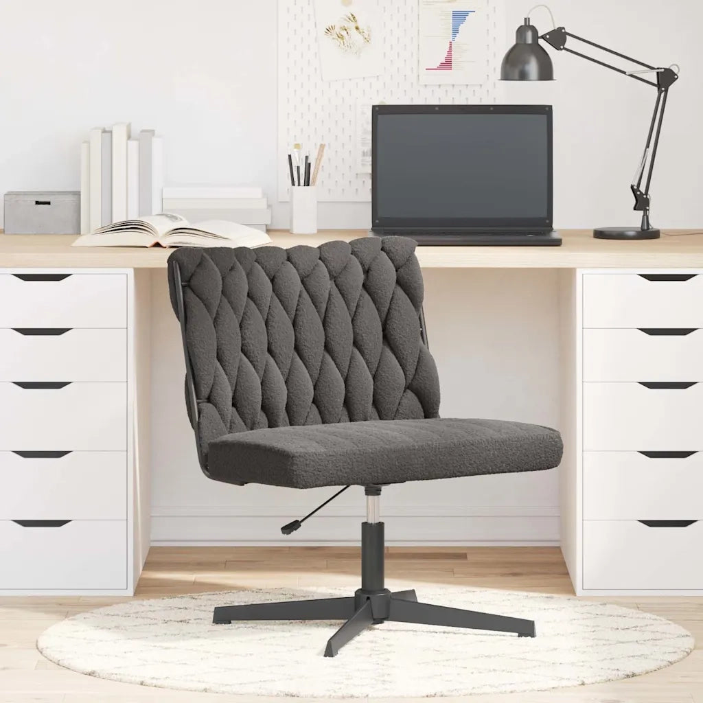 Sedia da Ufficio Girevole Riccio Grigio Scuro Effetto Lana 4105398