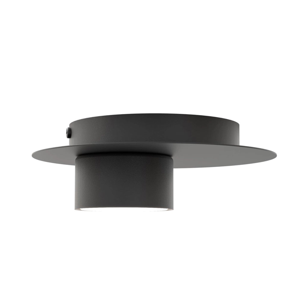 Plafoniera Moderna Dioniso Acciaio Nero 1 Luce Gx53 Ip20
