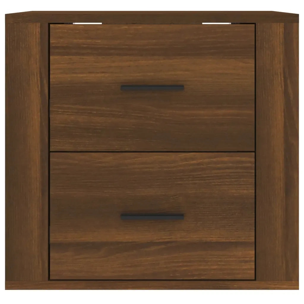 Comodino | Armadio da Notte | Mobiletto da notte a Muro Rovere Marrone 50x36x47 cm
