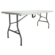 Tavolo Catering Rettangolare Pieghevole 180x74x74 cm Horeca Bianco