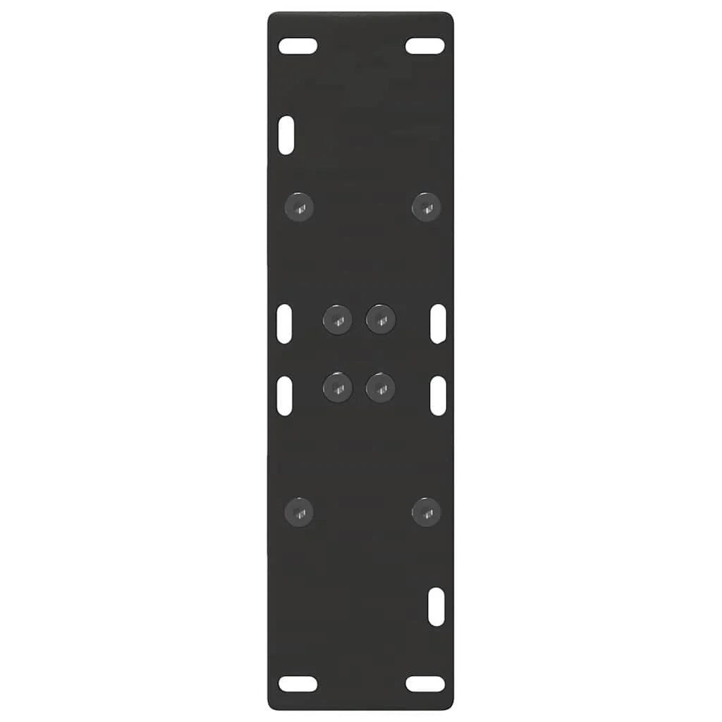 Set di 2 gambe per tavolo da pranzo a forma di A 60 x 72-73 cm con piedini regolabili design moderno acciaio nero 02_0057126