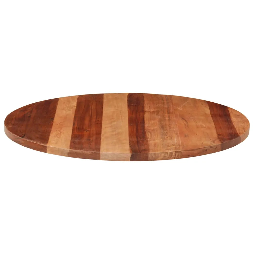 Piano Tavolo in Legno Massello di Acacia Rotondo 25-27 mm 80 cm 285976