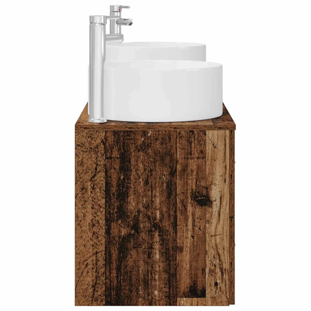 Set di mobili per il bagno 3 pz Legno antico 3405945