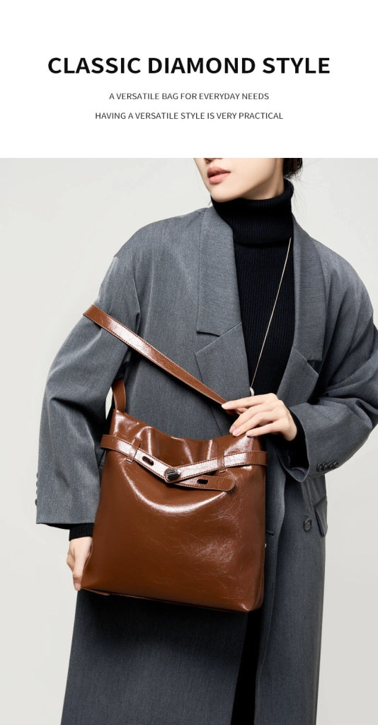 Borse da donna in vera pelle marrone