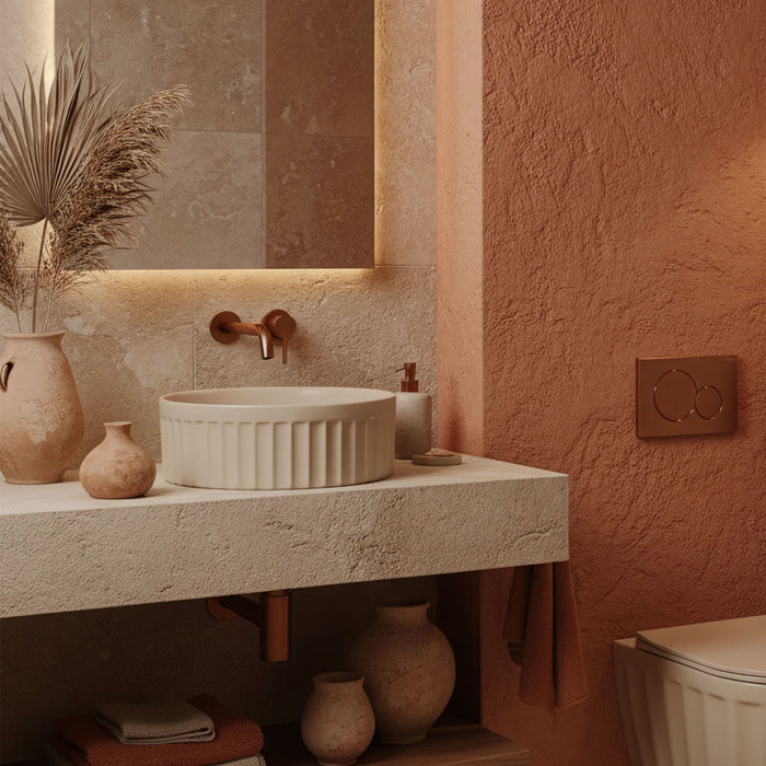 Lavabo Da Appoggio Rea Duo Caffe Latte Matt